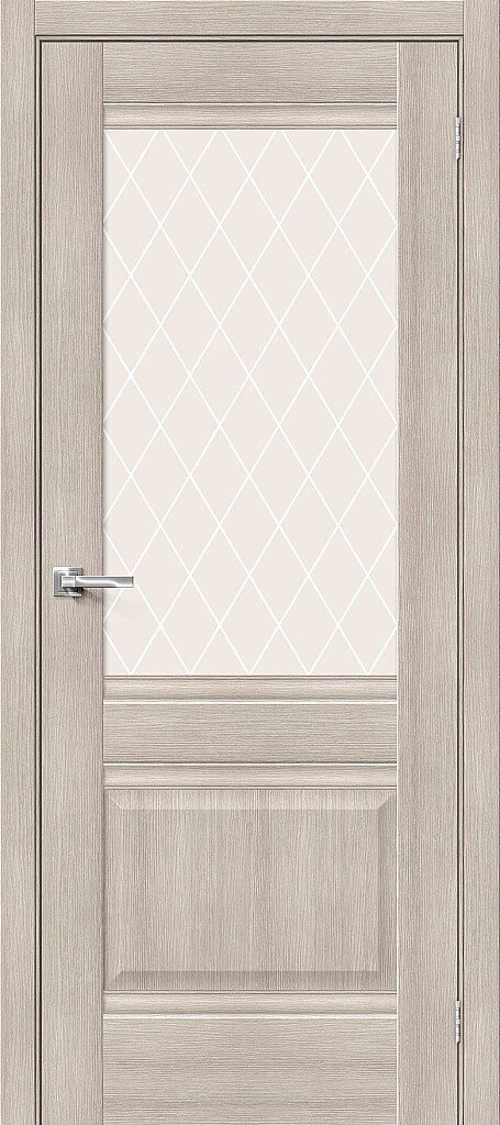 картинка Межкомнатная дверь Прима-3 Cappuccino Melinga - White Сrystal от магазина Дверкин