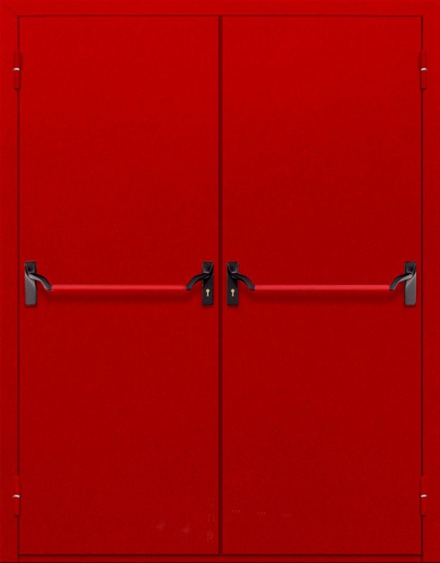 картинка Двупольная глухая дверь ДПМ-02-EI60 с антипаникой (Красная) магазин Дверкин 