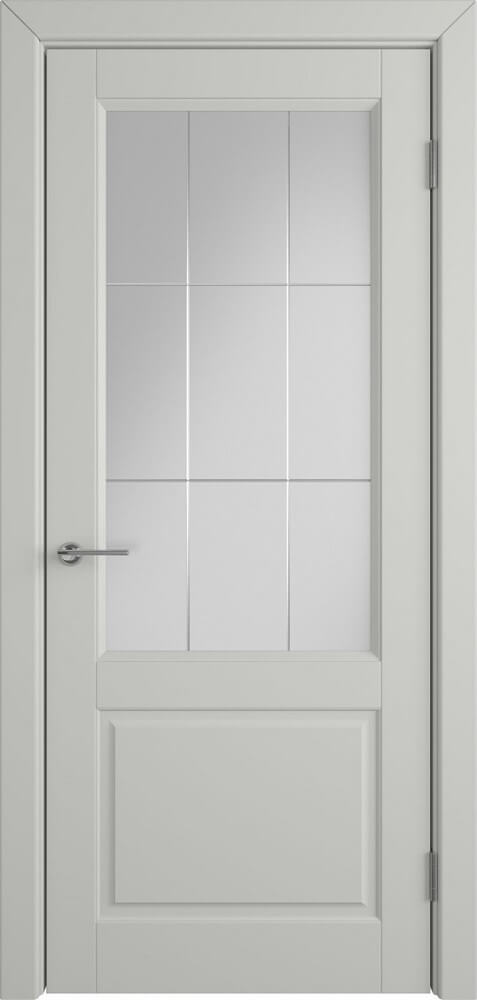 картинка Межкомнатная дверь Dorren Cotton Эмаль Серая - Crystal Cloud C магазин Дверкин 