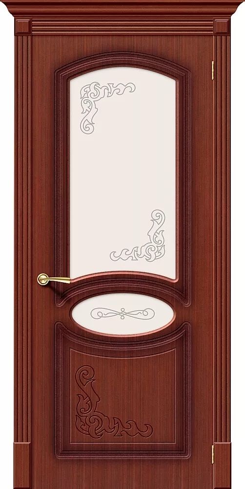 картинка Межкомнатная дверь файн-лайн Азалия со стеклом Макоре магазин Дверкин 
