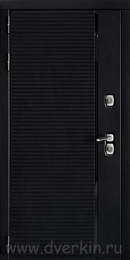 картинка Входная металлическая дверь ДК-1 Черный Кварц - Бетон Снежный 49 магазин Дверкин 