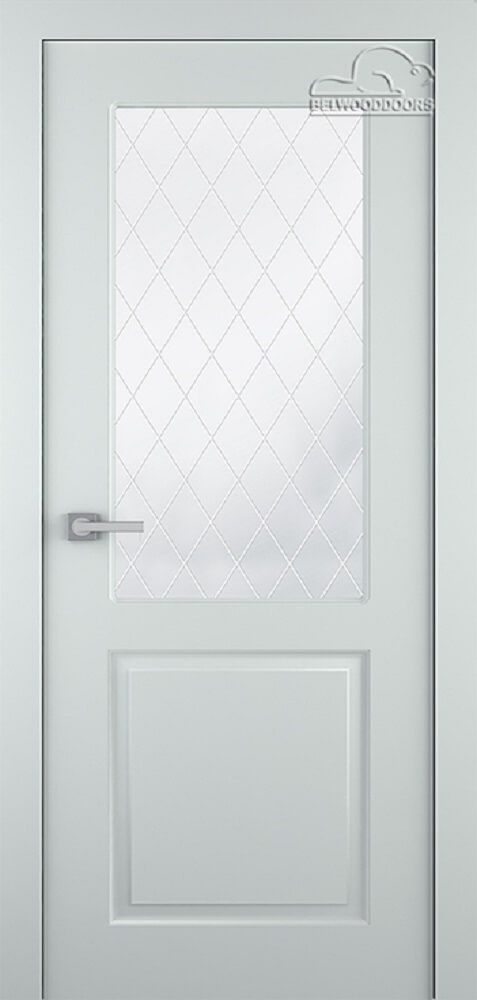 картинка Дверь межкомнатная крашенная Belwooddoors Alta ПО Эмаль Светло - Серая магазин Дверкин 