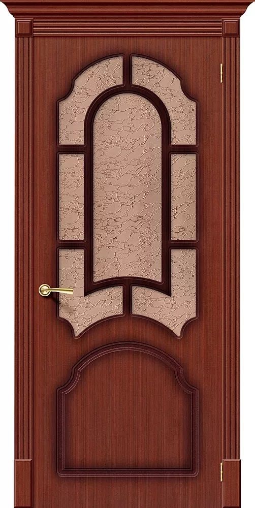 картинка Межкомнатная дверь файн-лайн Соната со стеклом Макоре магазин Дверкин 
