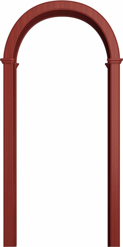 картинка Межкомнатная арка Романская Шпон Красное Дерево магазин Дверкин 