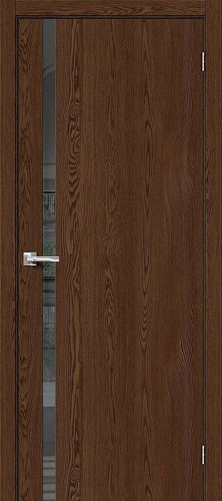 картинка Межкомнатная дверь Браво-1.55 Экошпон Brown Dreamline - Mirox Grey от магазина Дверкин