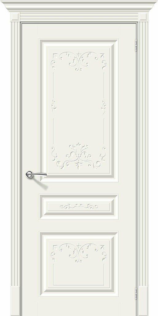 картинка Межкомнатная крашенная дверь Скинни-14 Аrt Эмаль Whitey магазин Дверкин 