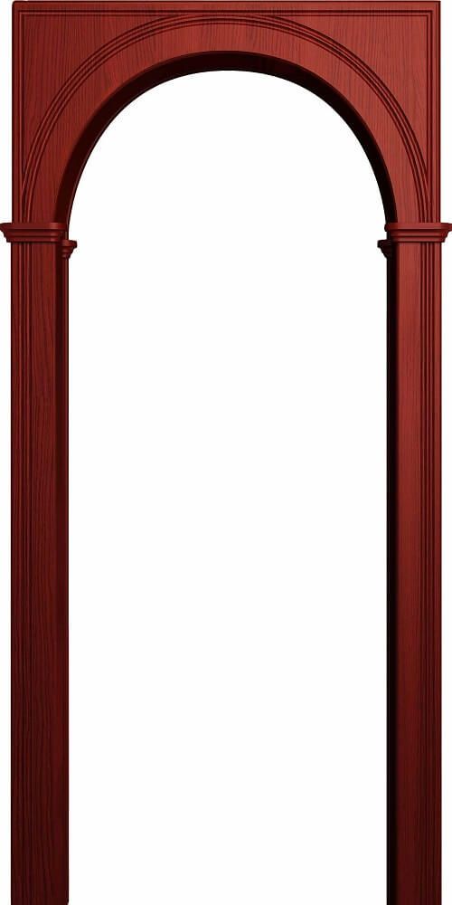 картинка Межкомнатная арка Палермо Шпон Красное Дерево магазин Дверкин 