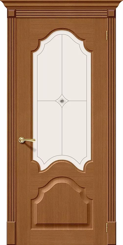 картинка Шпонированная дверь Афина Орех - Белое Художественное файн-лайн от магазина Дверкин