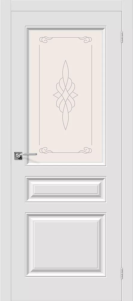 картинка Межкомнатная дверь Скинни-15 ПВХ Белый от магазина Дверкин