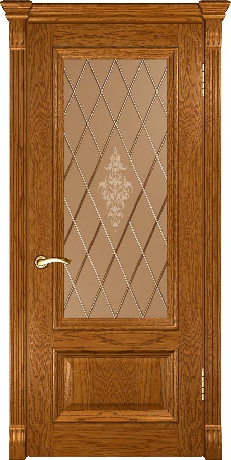 картинка Межкомнатная дверь Люксор Фараон 1 Дуб Золотистый - Сатинато магазин Дверкин 