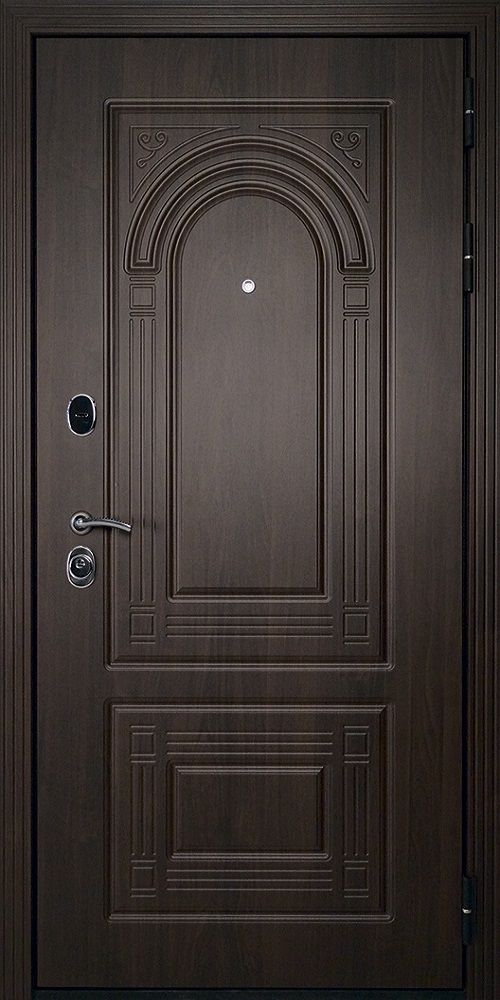 картинка Входная металлическая дверь Флоренция Темный Орех - Беленый Дуб магазин Дверкин 
