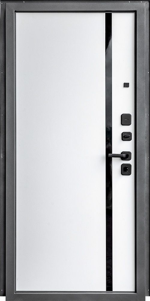 Входная металлическая дверь ДК-80 Софт Графит - Софт Белый Снег_76604