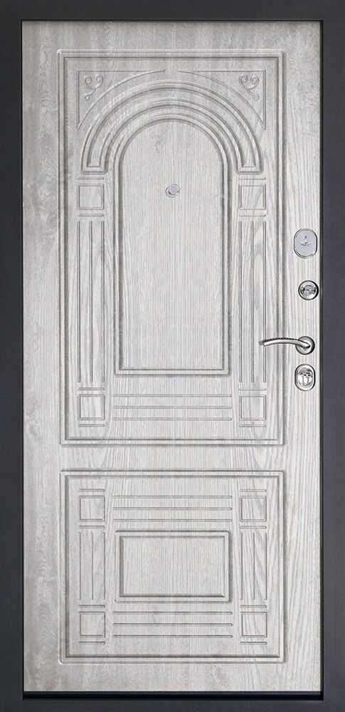 Входная металлическая дверь Флоренция Темный Орех - Беленый Дуб_49908