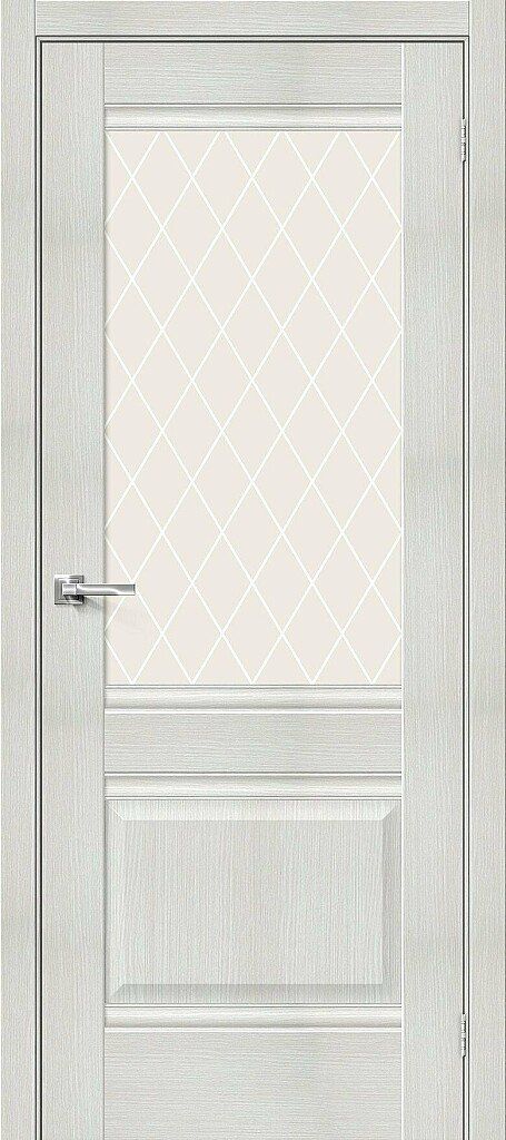 картинка Межкомнатная дверь Прима-3 Bianco Veralinga - White Сrystal магазин Дверкин 