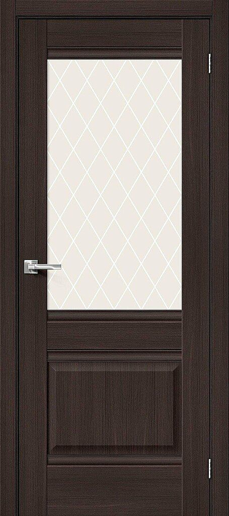 картинка Межкомнатная дверь Прима-3 Wenge Veralinga - White Сrystal от магазина Дверкин