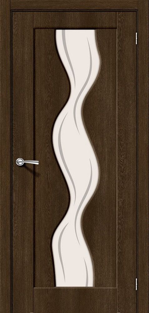 картинка Межкомнатная дверь Вираж-2 Dark Barnwood - Art Glass магазин Дверкин 