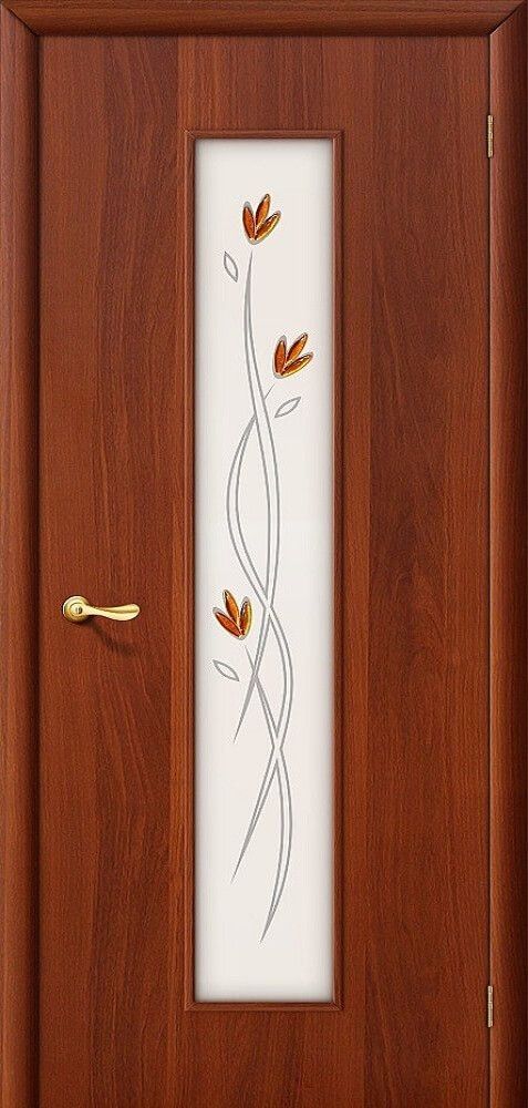 картинка Ламинированная межкомнатная дверь 22Х Итальянский Орех - Белое Художественное Фьюзинг от магазина Дверкин