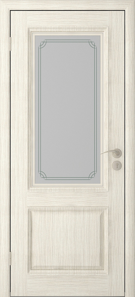 картинка Межкомнатная дверь Belwooddoors Шервуд со стеклом Cлоновая кость магазин Дверкин 