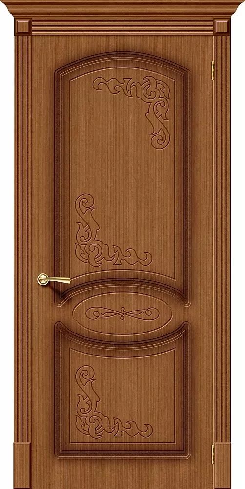 картинка Межкомнатная дверь файн-лайн Азалия Орех магазин Дверкин 