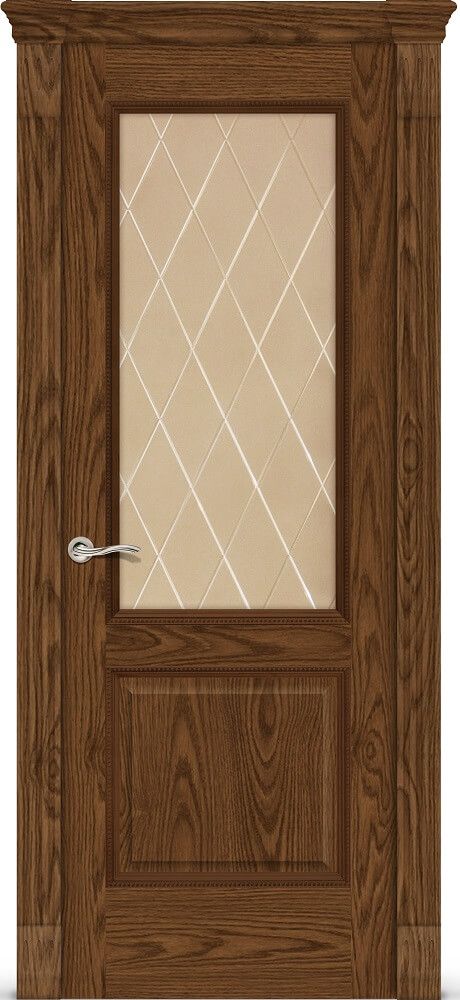 картинка Межкомнатная дверь СитиДорс Бристоль 2 Дуб Мореный - Бронза от магазина Дверкин
