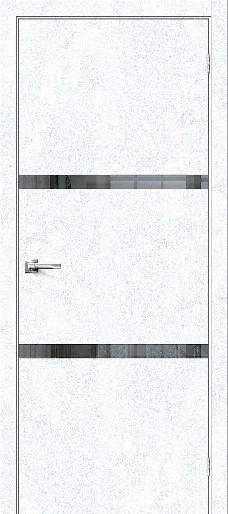 картинка Межкомнатная дверь Браво-2.55 Экошпон Snow Art - Mirox Grey магазин Дверкин 