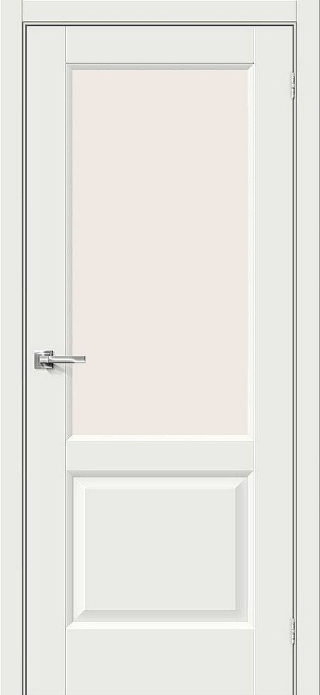 картинка Межкомнатная дверь Dverkin Белла 2 Белый - Сатинато магазин Дверкин 