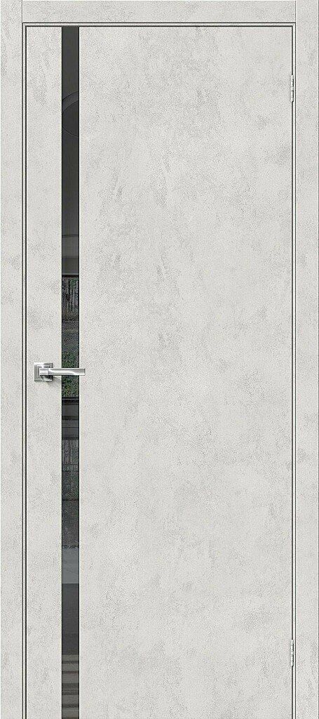 картинка Межкомнатная дверь Браво-1.55 Экошпон Look Art - Mirox Grey магазин Дверкин 