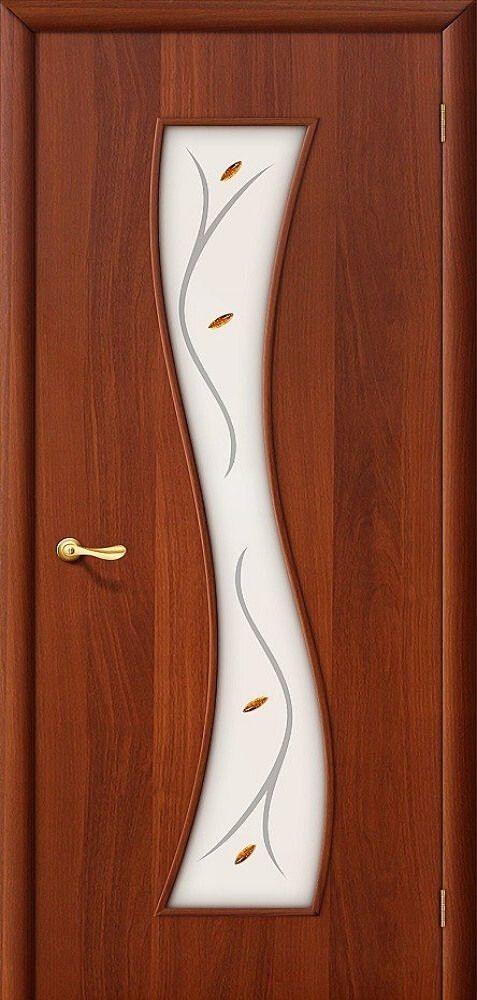 картинка Межкомнатная ламинированная дверь 11Ф Итальянский Орех - Белое Художественное Фьюзинг магазин Дверкин 