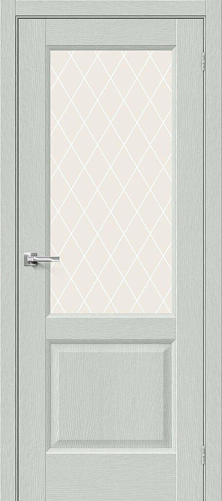 картинка Межкомнатная дверь Неоклассик-33 Grey Wood - White Сrystal магазин Дверкин 