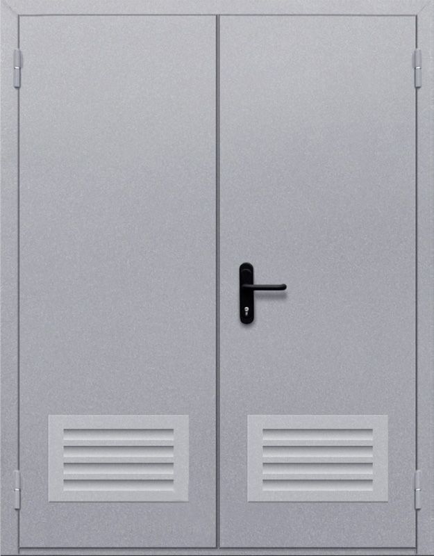картинка Двупольная глухая дверь ДПМ-02-EI60 с решеткой магазин Дверкин 