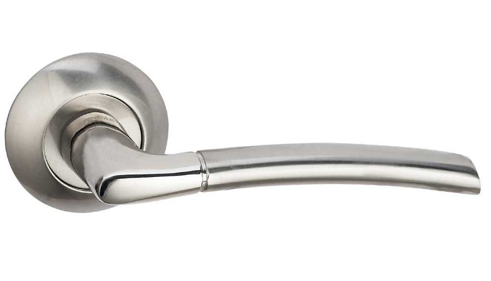 картинка Дверная ручка Bussare Fino A-13-30 Chrome/S.Chrome Хром/Матовый Хром магазин Дверкин 
