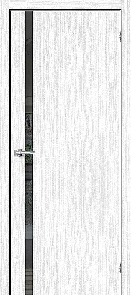 картинка Межкомнатная дверь Браво-1.55 Экошпон Snow Veralinga - Mirox Grey магазин Дверкин 