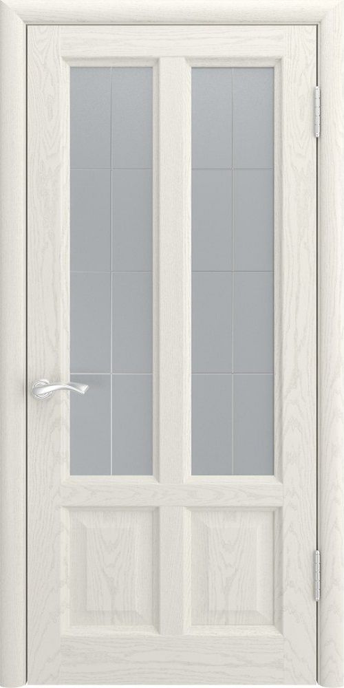 картинка Межкомнатная дверь Люксор Титан-3 Дуб Ral 9010 - Сатинато магазин Дверкин 