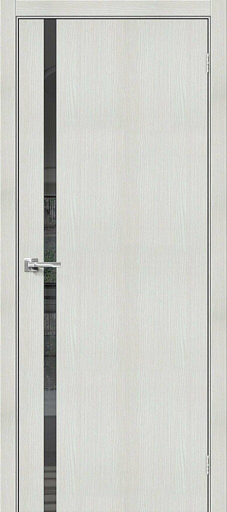 картинка Межкомнатная дверь Браво-1.55 Экошпон Bianco Veralinga - Mirox Grey магазин Дверкин 