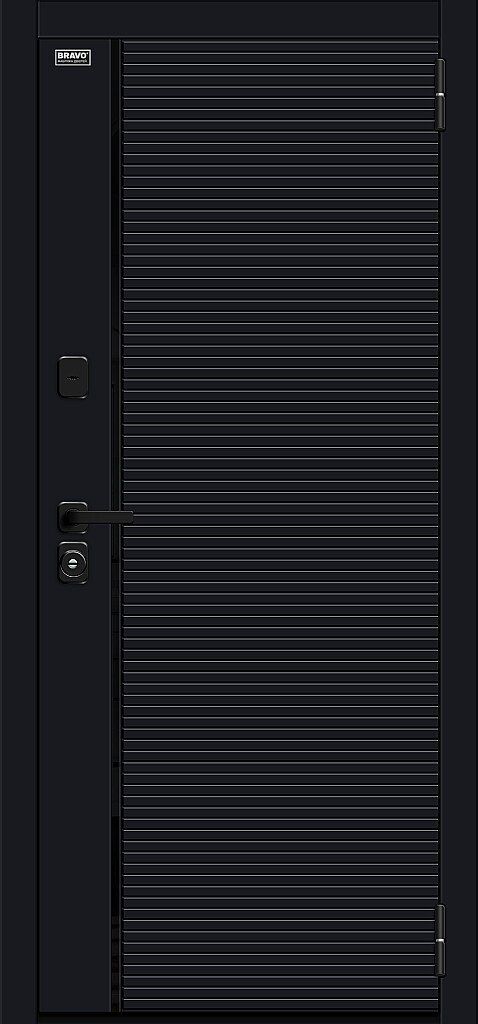 картинка Входная дверь Лайнер-3 Total Black - Off-white от магазина Дверкин