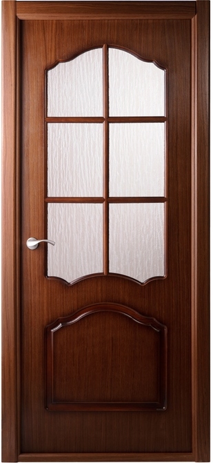 картинка Межкомнатная дверь файн-лайн Belwooddoors Каролина со стеклом Орех от магазина Дверкин
