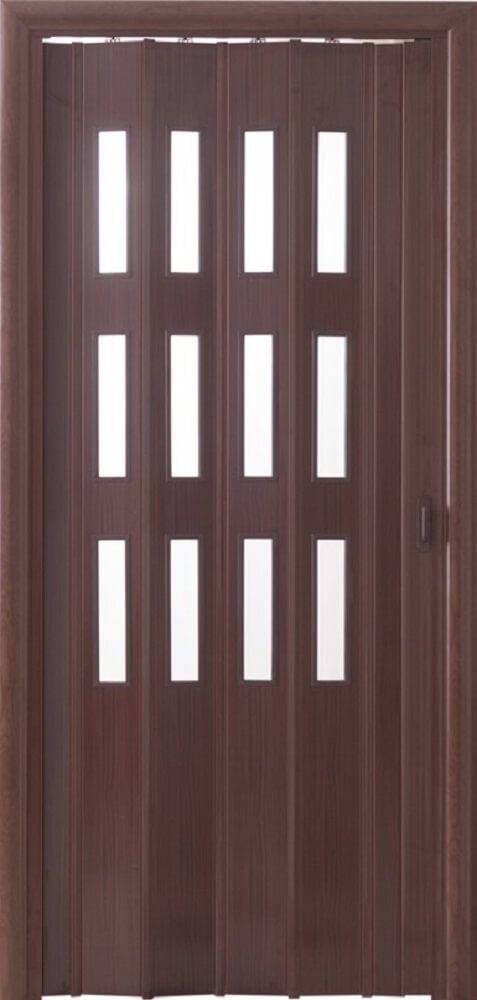 картинка Межкомнатная складная дверь ПВХ Фаворит Венге магазин Дверкин 