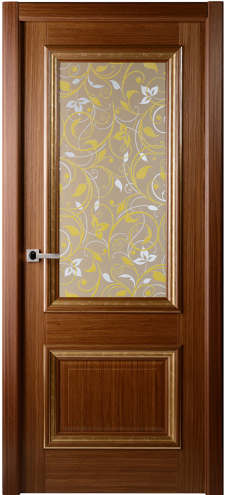 картинка Межкомнатная дверь файн-лайн Belwooddoors Франческо со стеклом Орех магазин Дверкин 
