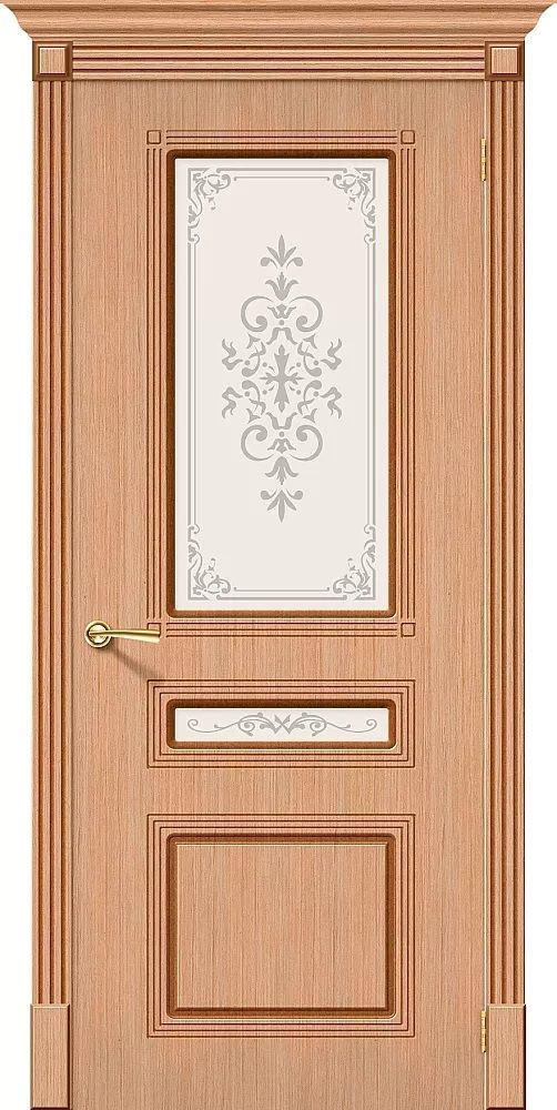 картинка Межкомнатная дверь файн-лайн Стиль со стеклом Дуб магазин Дверкин 