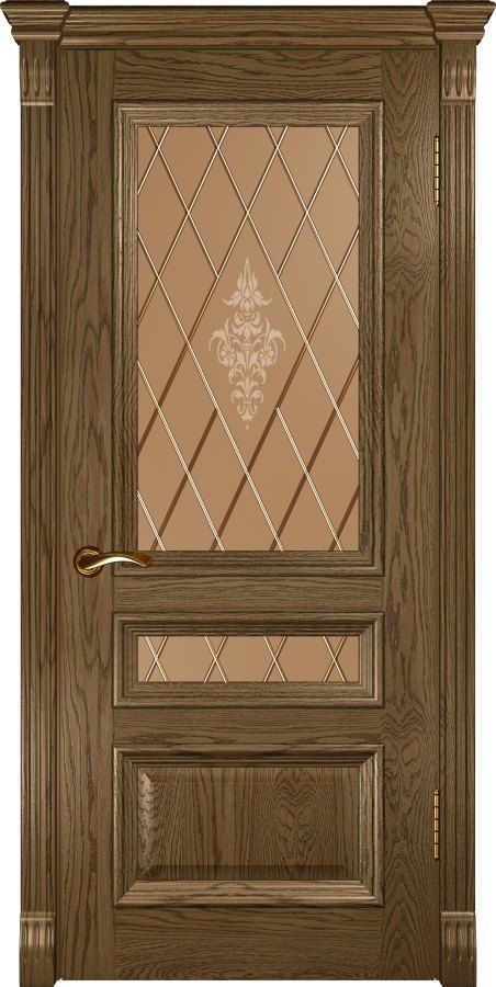 картинка Межкомнатная дверь Люксор Фараон-2 Мореный Дуб Светлый - Сатинато магазин Дверкин 