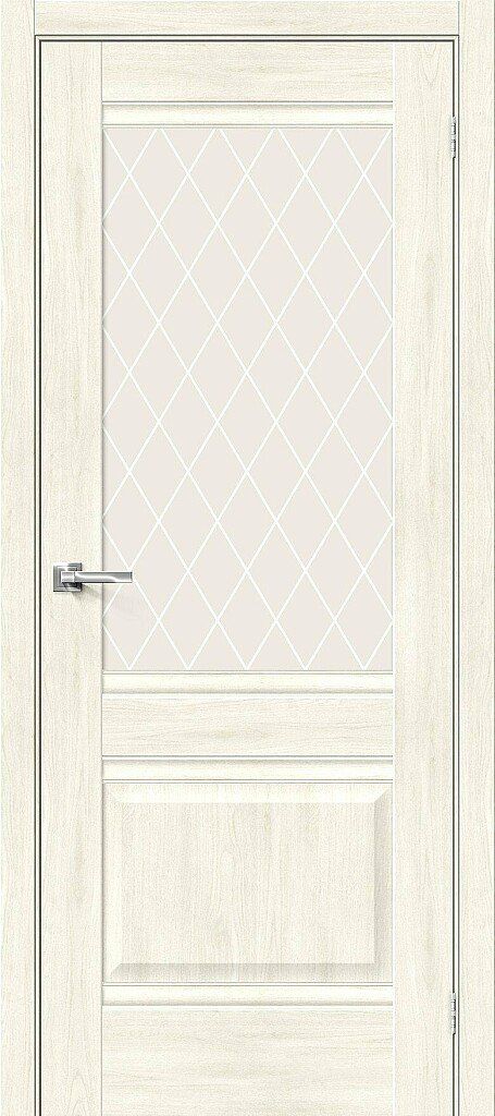картинка Межкомнатная дверь Прима-3 Nordic Oak - White Сrystal от магазина Дверкин