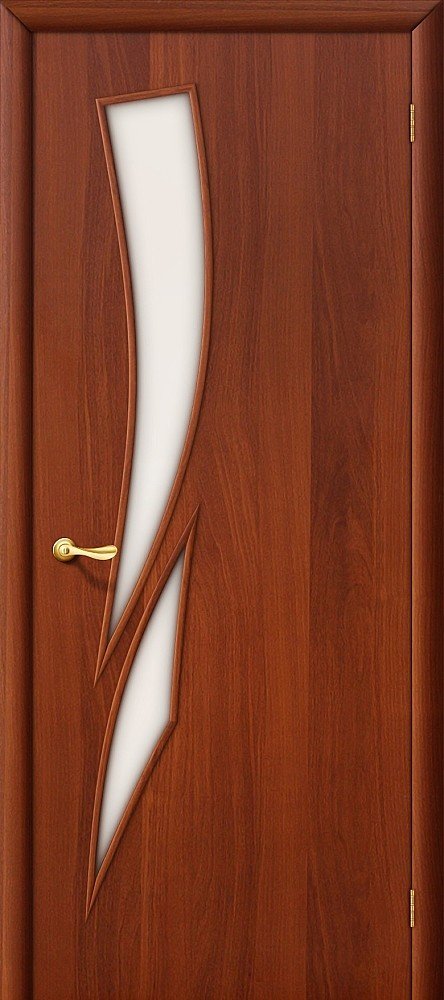 картинка Ламинированная межкомнатная дверь 8С Итальянский Орех - Сатинато Белое магазин Дверкин 