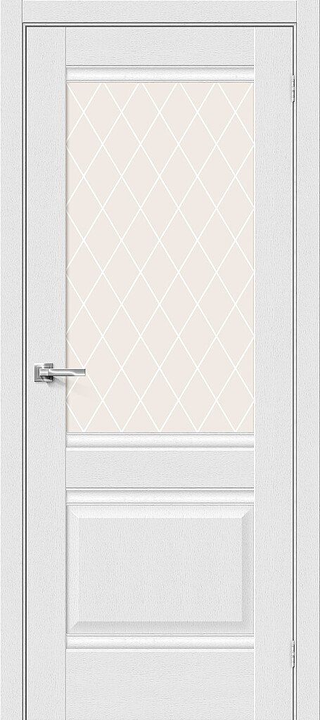 картинка Межкомнатная дверь Прима-3 Virgin - White Сrystal магазин Дверкин 