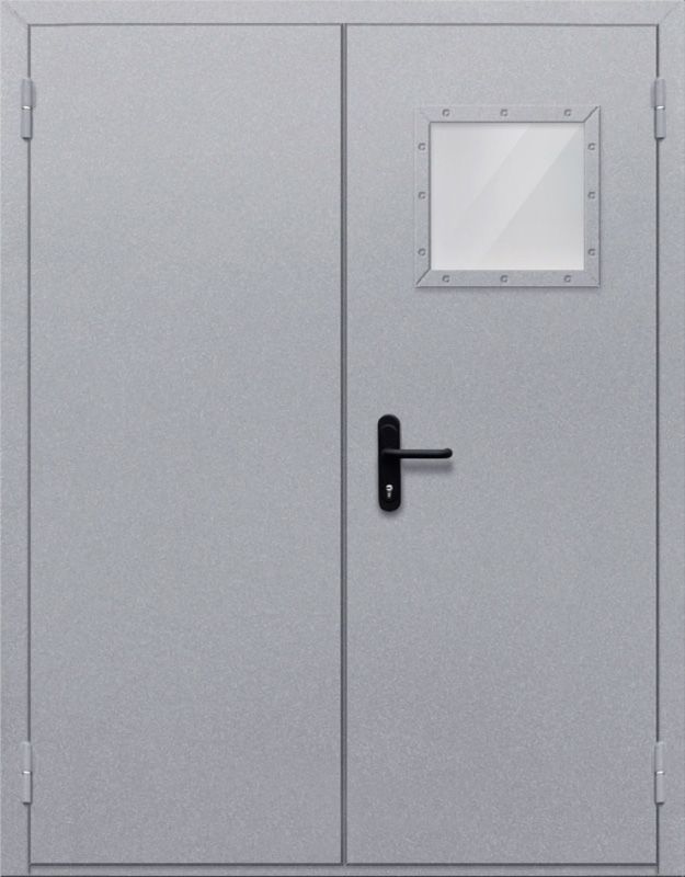 картинка Двупольная дверь с квадратным стеклом ДПМ-02-EIW60 магазин Дверкин 