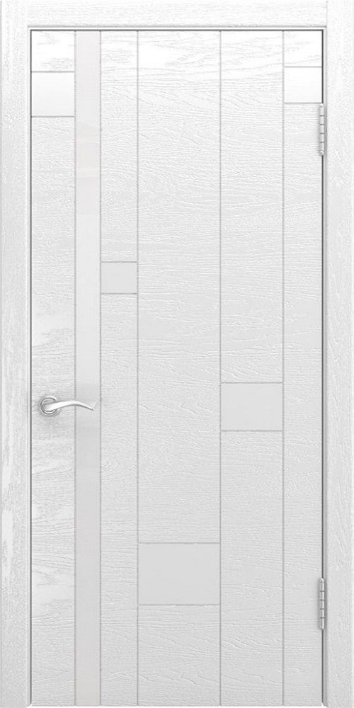 картинка Межкомнатная дверь Люксор АРТ-1 Ясень Белая Эмаль - Белый Лак магазин Дверкин 