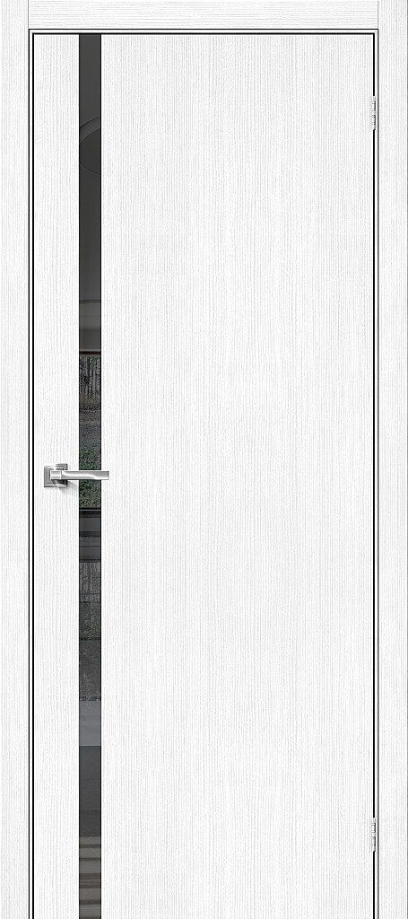 картинка Межкомнатная дверь Браво-1.55 Экошпон Snow Melinga - Mirox Grey магазин Дверкин 