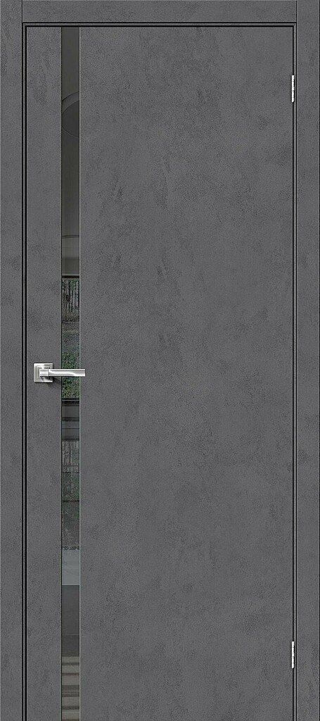 картинка Межкомнатная дверь Браво-1.55 Экошпон Slate Art - Mirox Grey магазин Дверкин 