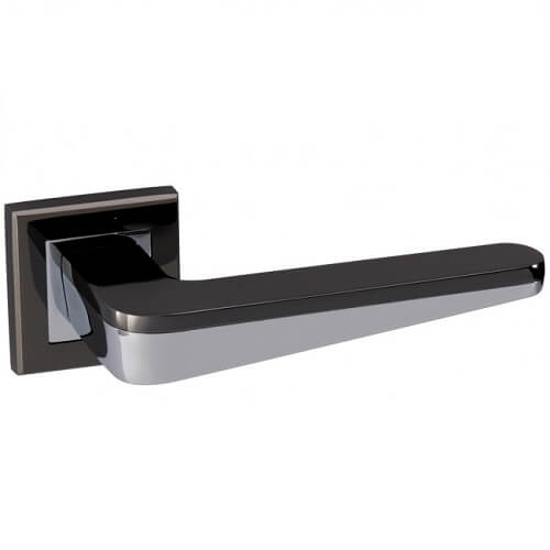 картинка Дверная ручка Adden Bau Espada Q321 Black Nickel/Chrome Черный Никель - Хром магазин Дверкин 